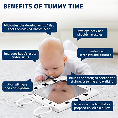 Nurture Smart Baby Mirror, Doctor Designed Large Crib, Floor Or Wall Mirror For Babies - High Sensory Toys For Babies - Promotes Vision And Brain Development - Crib Toys For Infants - Safe Tummy Time #TOP3