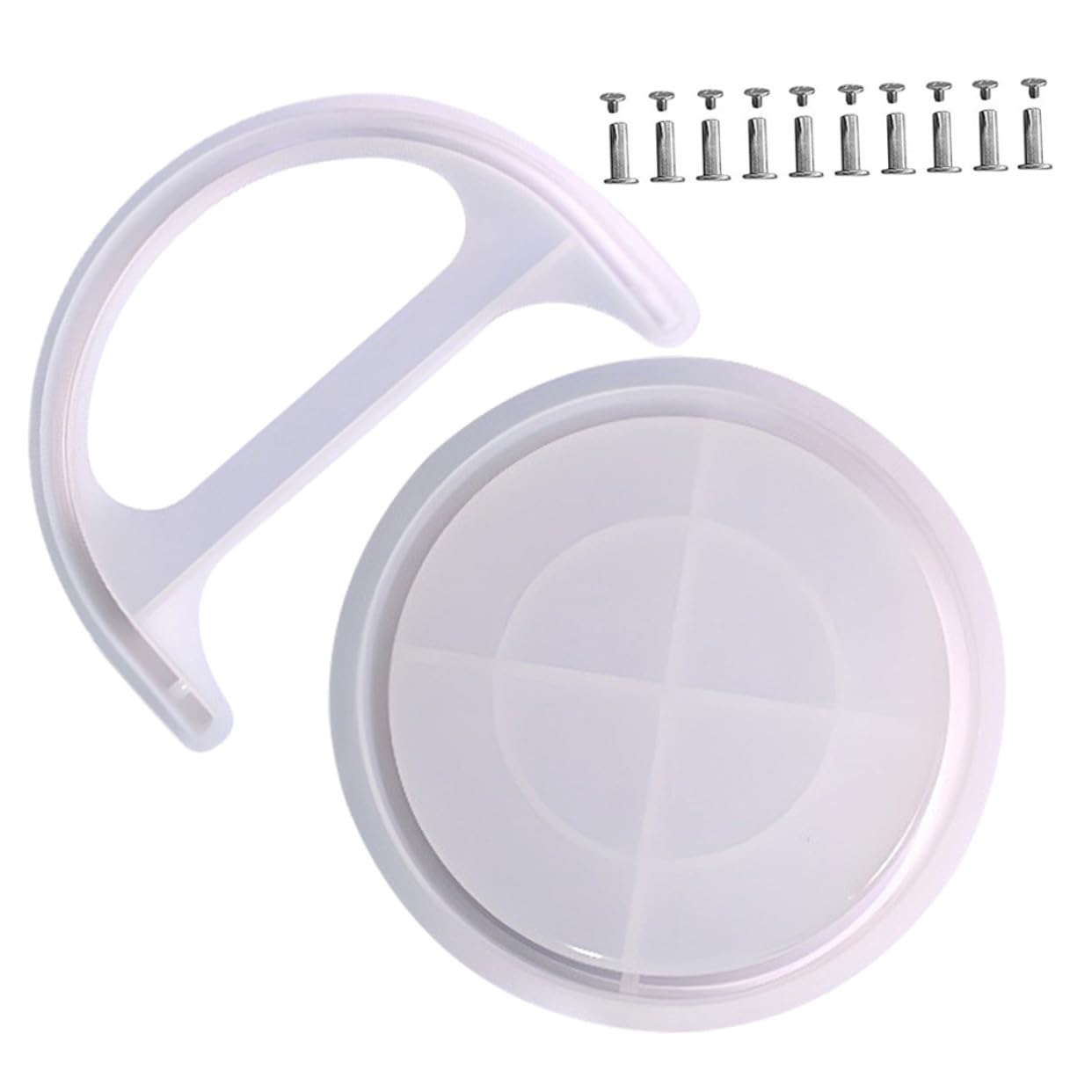 Molde de Silicona Lavable y Suave para Cubo de Almacenamiento Asa Forma Redonda Adecuado para Manualidades DIY y Resina Epoxi para Proyectos Creativos