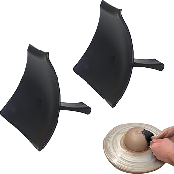 2 Pack Clay Centering Tool for Pottery - Wheel Throwing Shaping Aid, Ergonomic Grip, Portable Pottery Ribs Tool for Beginners Potters and Professionals