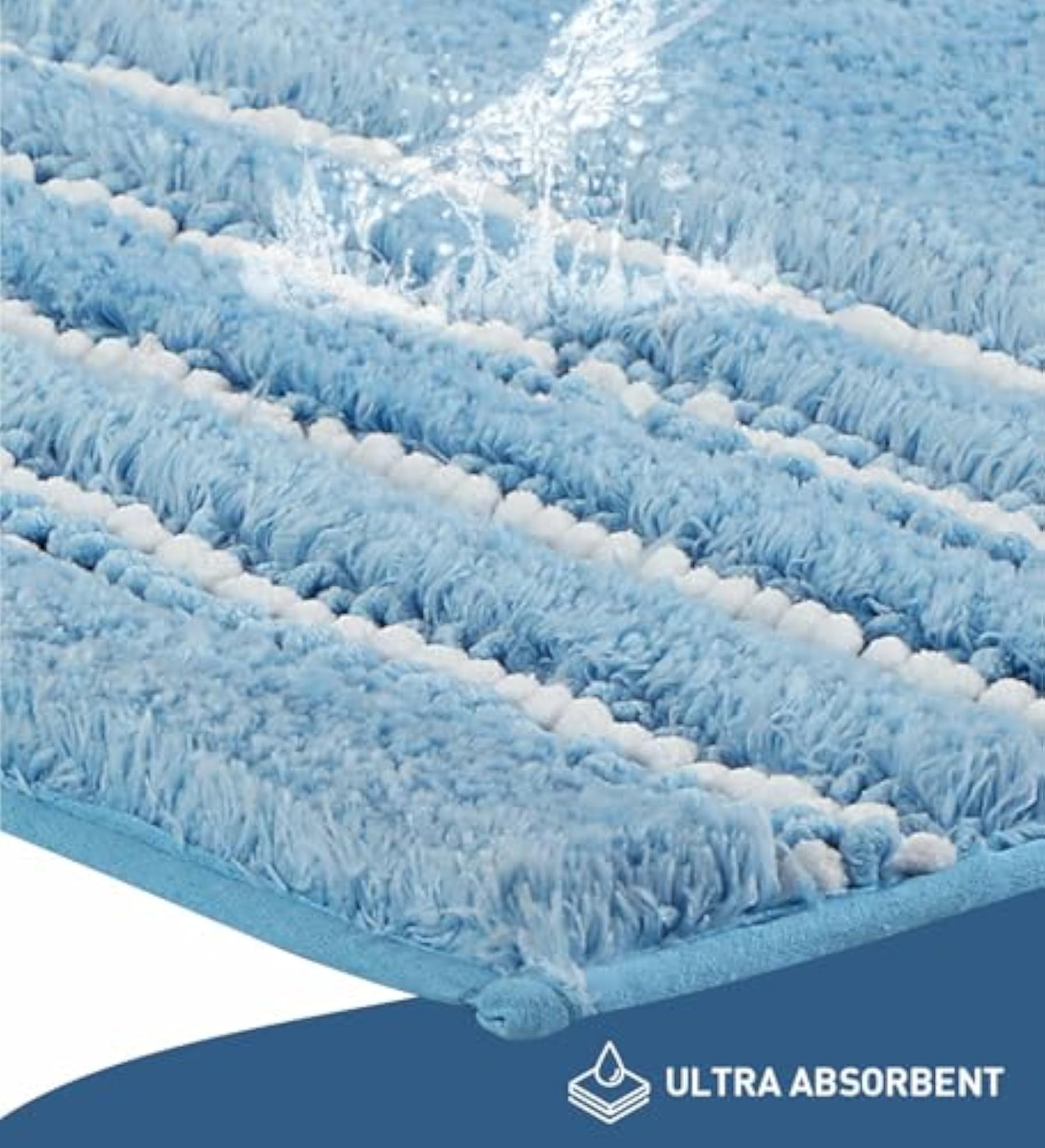 Ultra Soft Solid Bath Mat, Anti-Skid Quick-Dry Comfort