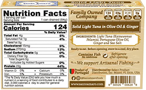 Image of Navigator 3 Flavor Variety Pk Canned Wild Pole & Line Tuna Fillets in Olive Oil (3 Pk, 120g Ea) Turmeric Curry, Basil, Ginger - Hand-Packed Fresh in PORTUGAL - Keto - Paleo - Solid Fillets