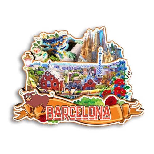 Imán Decorativo Refrigerador Barcelona España miniatura 1
