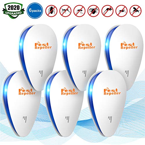 HOSOLO Ultrasonic Pest Repeller 6 Packs, 2020 Newest Electronic Indoor Plug in