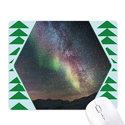 Tapis de souris green pine tree tapis en caoutchouc imprimé ciel de nuages sombres