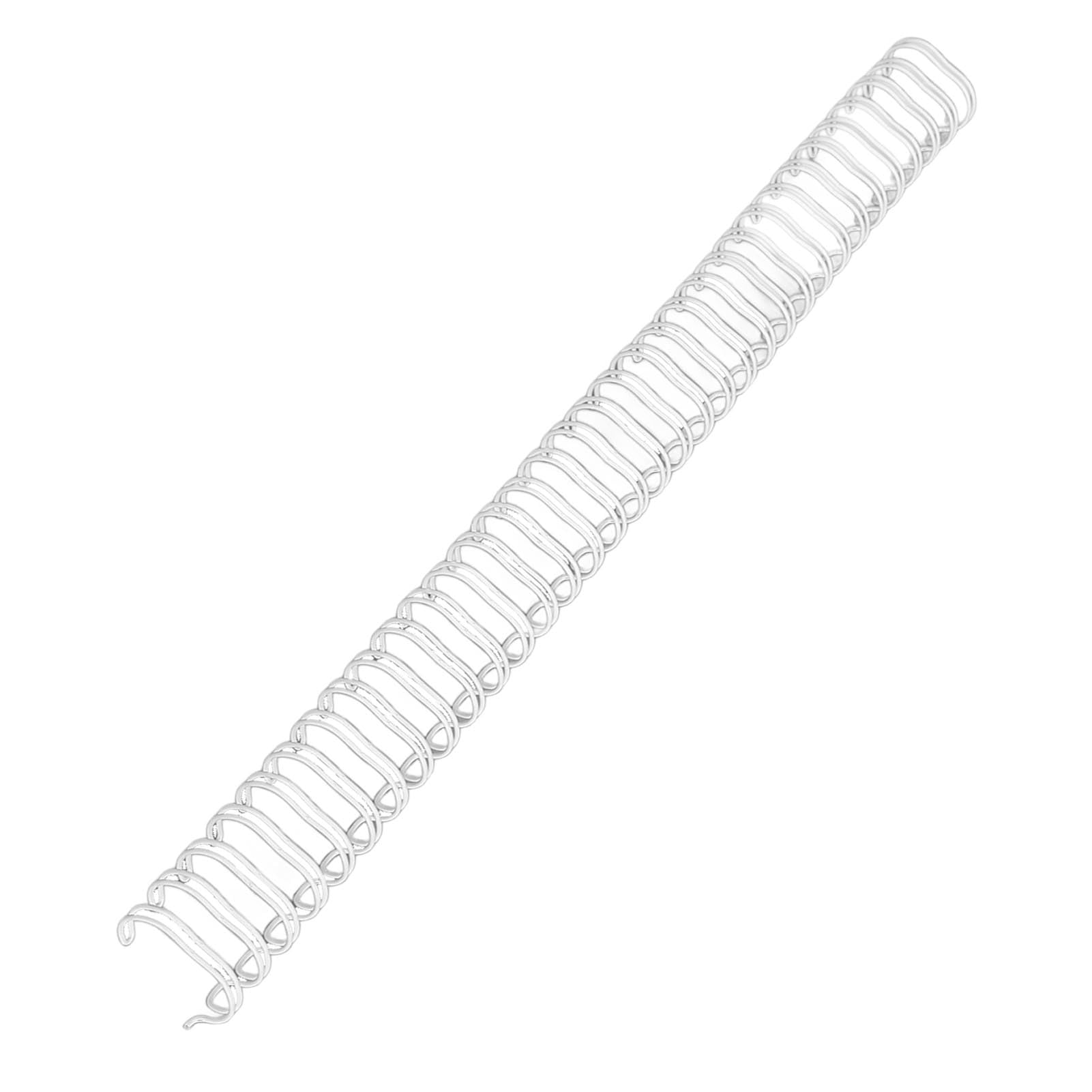 Doppelschlaufen-Drahtbinderücken, 50 Stück, robuster, langlebiger A4-Papierbinder für Bürodokumente, Berichte, 19 mm Durchmesser, 34 Schlaufen, Teilung 3:1, 180 Blatt Kapazität Kit (Weiß)