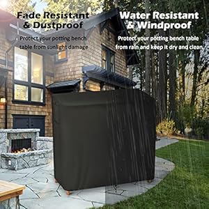 Outdoor kitchen cabinet cover waterproof cover for garden storage cabinet with potting bench heavy duty cover for potting bench table weatherproof cover for outdoor workstation table  urban country home decor