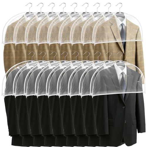 18 Pack Clear Shoulder Covers with 2" Gusset, 24" Wide