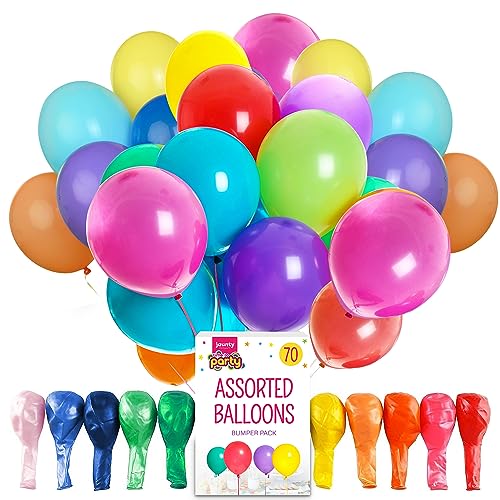 100 x Globos de primera calidad | Globos de látex de 9” en colores surtidos | Ideales para llenar bolsas de fiesta | Perfectos para fiestas de cumpleaños y celebraciones