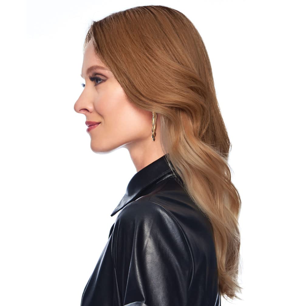 Raquel Welch Charmed Life 12" Top Of The Head Hairpiece by Hairuwear, Human Hair Top Piece, SS12/22 Cappuccino