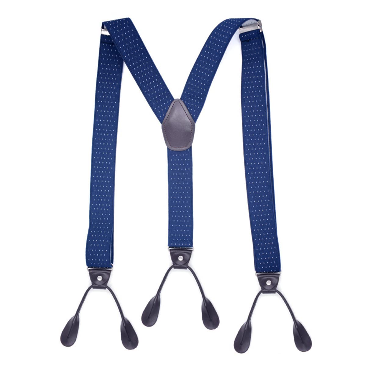Bretelles homme en Y à pois bleus pour sublimer vos tenues de mariage et grandes soirées