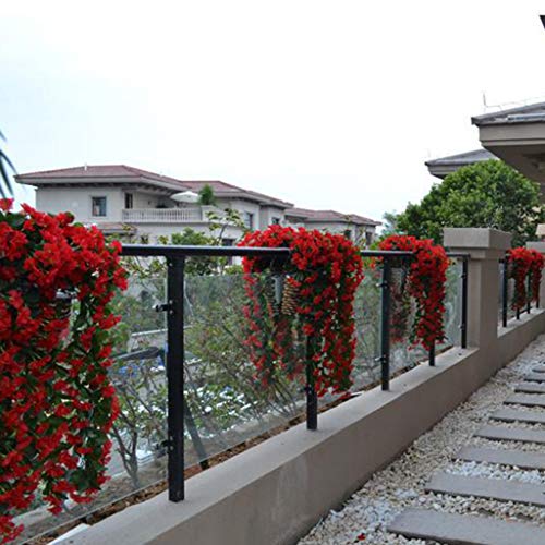 Artificial Flowers,Wedding Flower Wall Decor, Artificial Silk Flower,Home Decorative Flower,Hanging Wisteria Basket Valentine's Day Day Gift,Hanging Garland Vine Flowers Fake Silk Orchid (Hot Pink) #TOP3