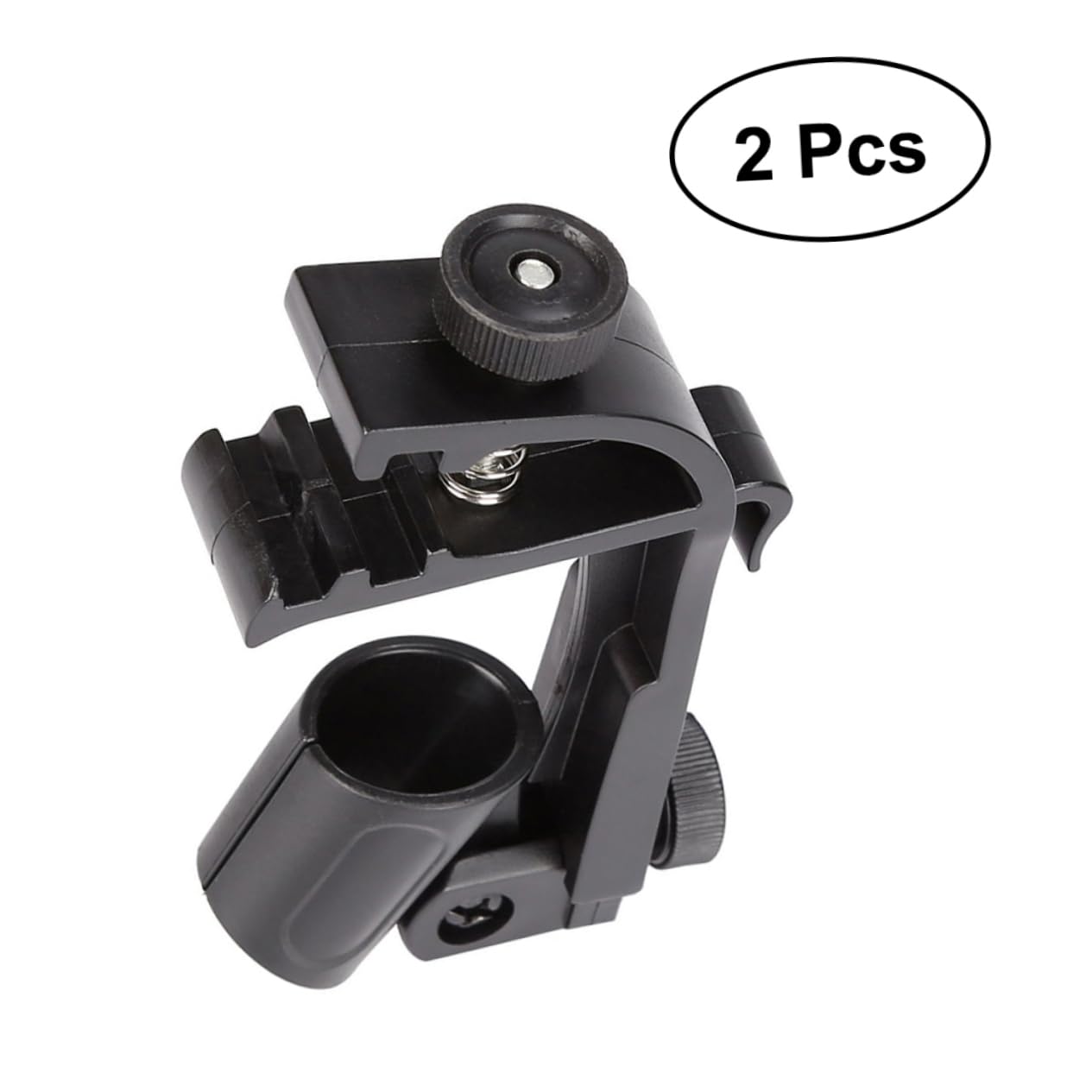 Milisten 2pcs Drum Mic Holder Adjustable Clip for Microphone Stand Shockproof Drum Microphone Clamp