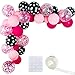 Balloon Garland Arch Kit Light Pink Rose Red Black Bot Latex Balloons Confetti Balloon Set for Baby Shower Decorations Birthday Party Supplies (Mouse Color)