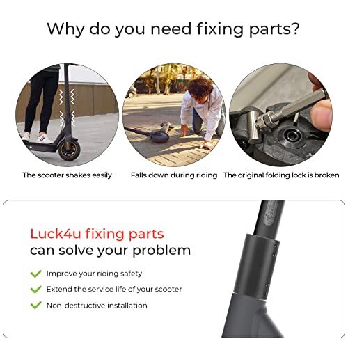 Luck4U Electric Scooters Folding Clamp Aluminum Vertical Rod Rugged Lock Parts Tighten Clamp Accessories For Segway Ninebot Max G30 G30Lp G30E G30D #TOP1