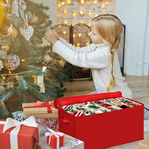 image for HOLDN’ STORAGE Christmas Ornament Storage Container with Dividers -B