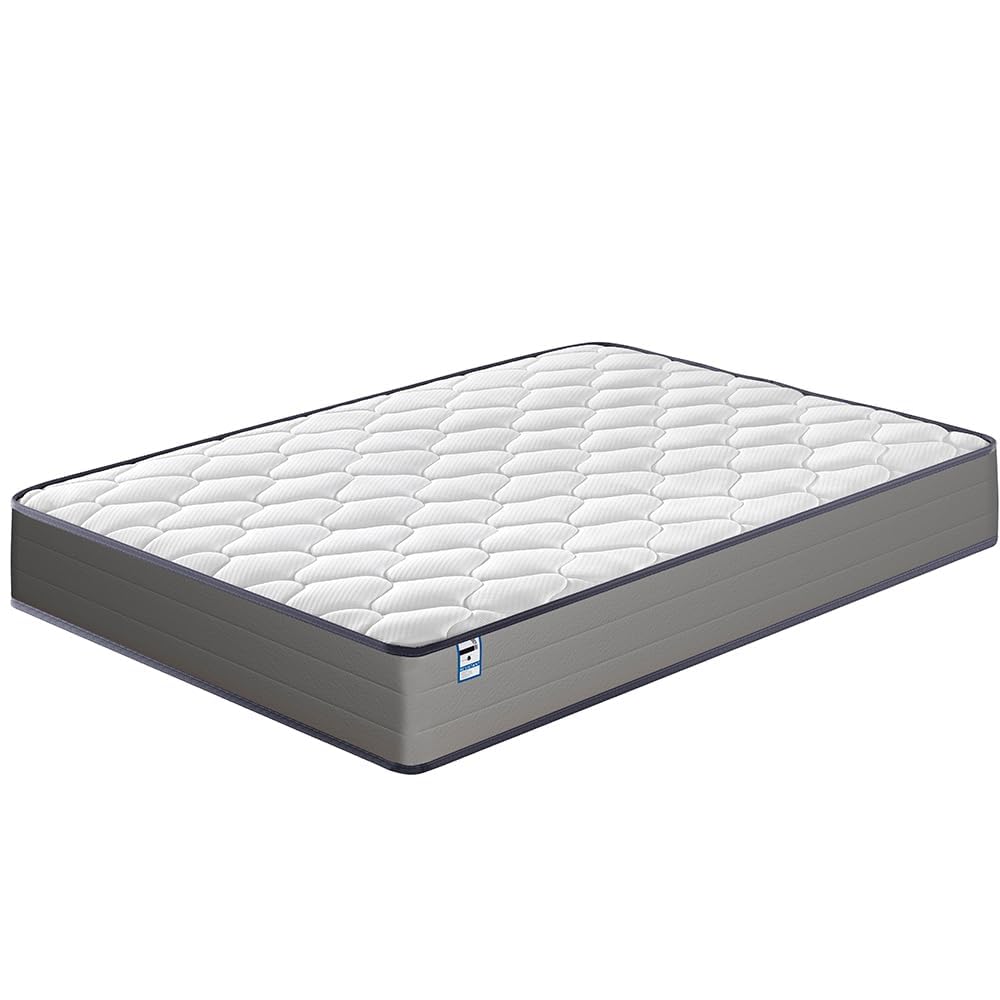 TEENO Matelas 140x190 cm Ressorts Ensaches, Matelas à mémoire de Forme et Ressorts,Matelas Ergonomique,Respirant,Hypoallergénique,Confort Ultra Moelleux,Soutien à Haut Rebond,140 x 190 x 20cm