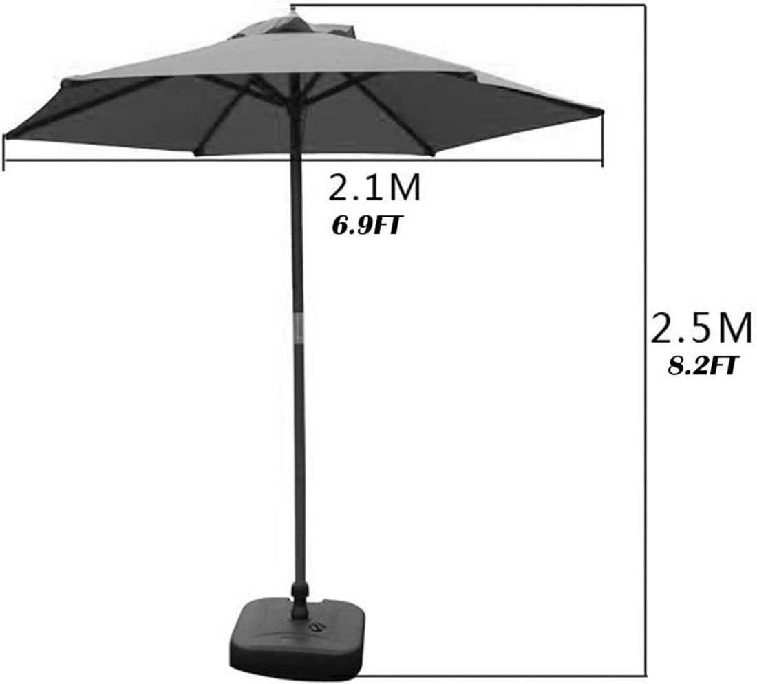 Overhanging Umbrella Outdoor Garden Parasols Green Patio Umbrella Outdoor Parasol Table Umbrella with 6 Sturdy Ribs for Beach Pool Backyard, Uv 50+ Protection,