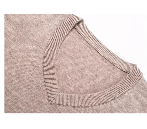 Men's Wool Sweater Vest Autumn Casual V-Neck Sleeveless Sweater Knitted Pullover Vest3