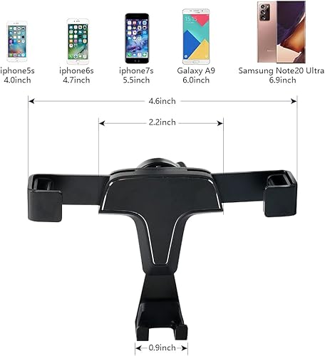 Miniatura 6 de 1797 Para Nissan Rogue Accessories 2014-2020 Soporte de montaje para teléfono celular Coche Cuna Salida de aire Botón de peligro Gravedad