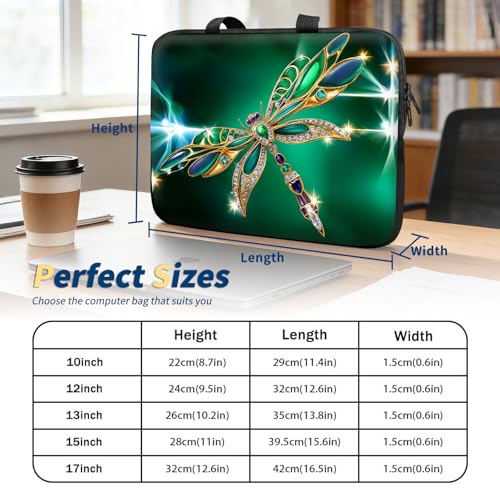 Funda resistente para portátil 15.6 pulgadas Emerald Dragonfly miniatura 2