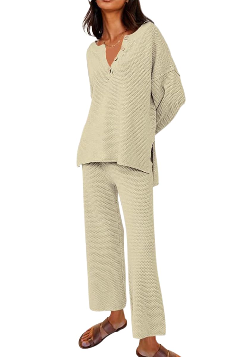 shownicer Donna 2 Pezzi Tuta Sportiva Sciolto Felpa + Pantaloni Set Primavera e Estate Ragazze Coulisse Tops Pullover Manica Lunga Completo Sportivo per Jogging B Blu 38