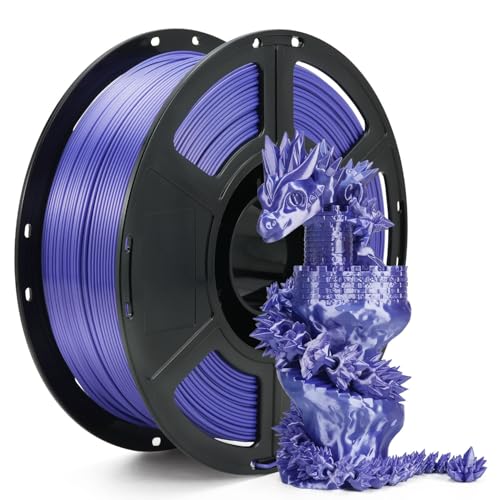 Image of FLASHFORGE Silk+ PLA Filament 1.75mm Violet, Silky Texture 3D Printing Filament, Enhanced Layer Adhesion with Stunning Surface Finish; Chrome-Like Brilliance and Silk-Smooth Perfection