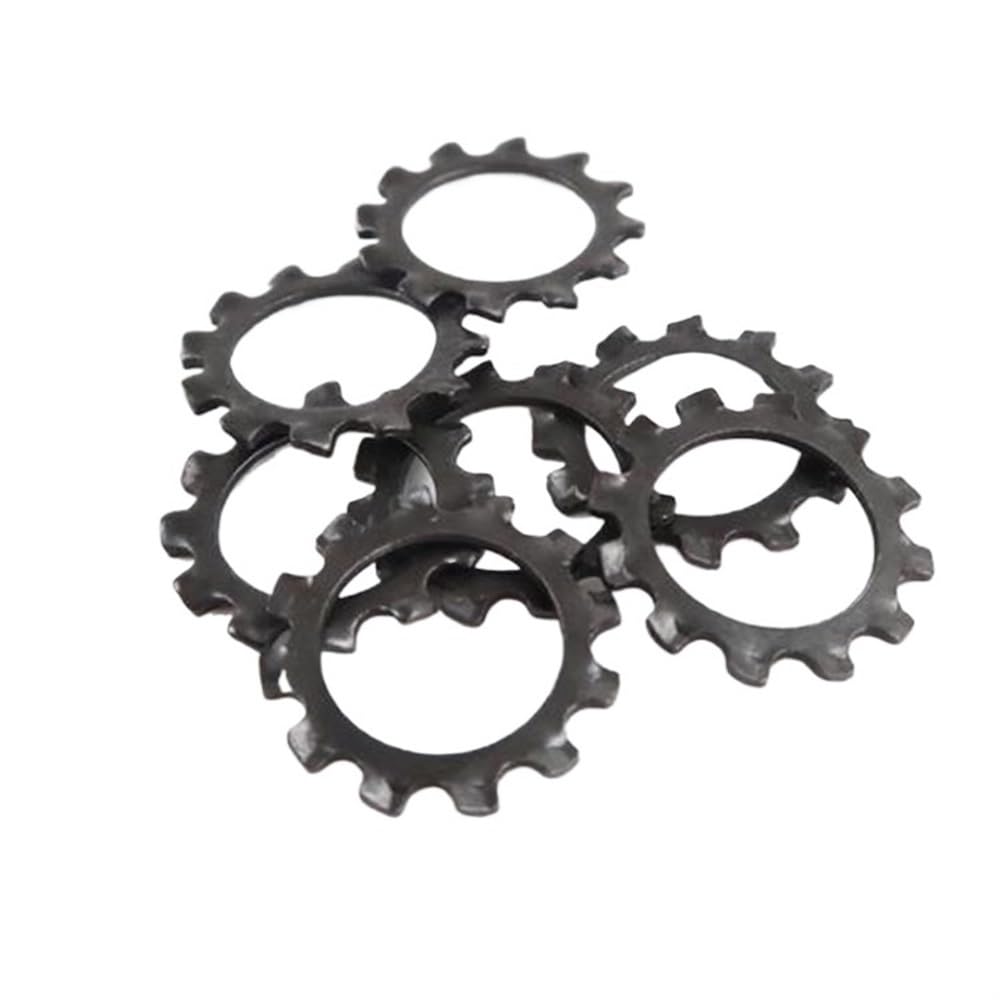 rondella Shakeproof esterno seghettato， Rondelle di bloccaggio a stella con denti esterni, da M2,5 a M6 65Mn(M2.5)