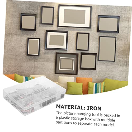 Image of DOITOOL 415pcs Picture Hooks Hangers Set Heavy Duty Wall Mounting Hardware for Home Decor Easy to Install Picture Hanging Kits Reusable and Strong Load-Bearing Capacity