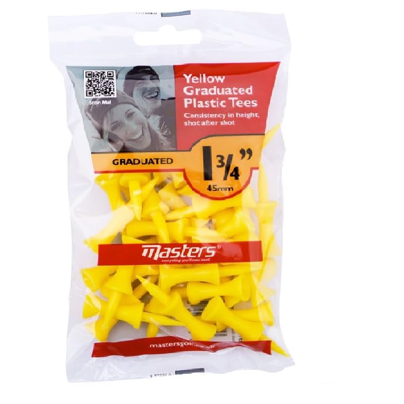 GenericMasters Graduated Castle Golf Tees (Yellow 1 3/4")