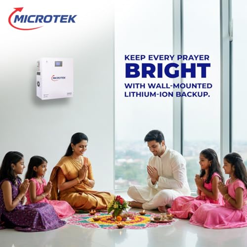 Image of Microtek Lithium-Ion Battery MLB5120060 (51.2V /100Ah) - LiFePO4 with SCT SyncCharge Technology, BMS Protection, 5-Year Warranty, Lithium-Ion Battery for Home Office & Shop