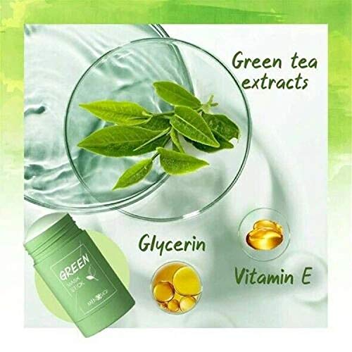 Green Tea Purifying Clay Stick Mask, Face Moisturizes Oil Control, Deep Clean Pore, Improves Skin,for All Skin Types Men Women 1pcs