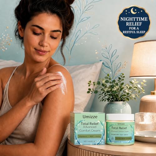 Umizze Total Relief Advanced Magnesium Cream-Joint Relief Cream with Magnesium,MSM & Arnica – Fast Absorbing,Non-Greasy Topical for Everyday Joint & Muscle Comfort,4Fl Oz - 4
