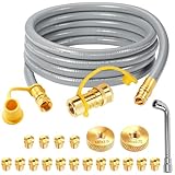 GasSaf 10FT Natural Gas Conversion Kit, 3/8" ID Natural Gas Hose Suitable for Blackstone 28/36-inch Griddles, Weber Grills, Pizza Oven, Fire Pit, Generator and More