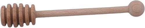 Miniatura 5 de LZIYAN Cuchara Miel Dipper Stirring Stick Agitador de madera Jarabe Cuchara Varita Mezclador de miel para contenedores de tarro de pote de miel,