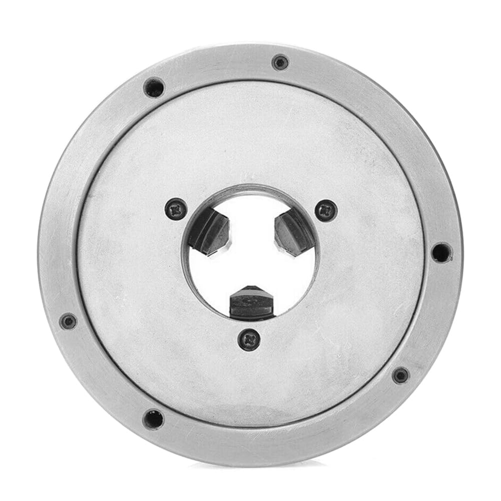 Mandril de torno autocentrante de 3 mordazas de acero plateado de 80 mm y 3", n.° K11-80 para máquinas de rectificado, taladrado y fresado