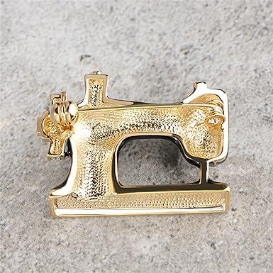Black Sewing Machine Brooch Pins Enamel Crystal Sewing Machine Lapel Pin Vintage Corsages Scarf Clip for Women Girl Straight Pins4