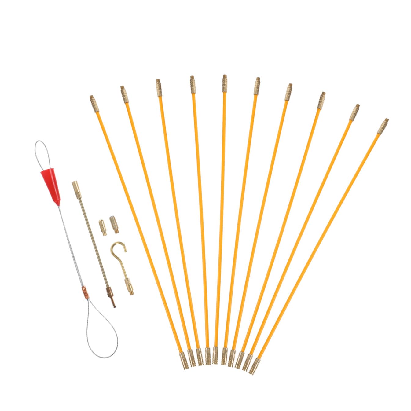 Varillas de tracción de fibra de vidrio Zerodeko con 10 piezas de 33 cm para cables