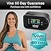 Vive Precision Pulse Oximeter - Oxygen Monitor Fingertip, Heart Rate Medical Grade Sensor LED Display - Accurate Finger Meter for Saturation SpO2, Lanyard & Batteries Included