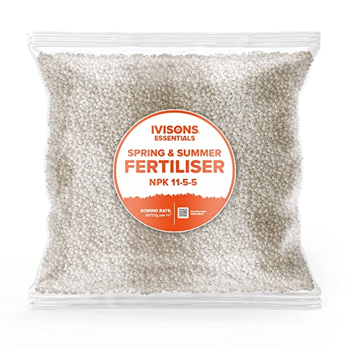 Ivisons Summer Lawn Grass Turf Fertiliser | NPK 11-5-5 Lawn Boost Mini Granular Formula | Professional Slow Release 10-8 Week Feed | Provides Your Lawn With The Nutrients It Needs (2kg)