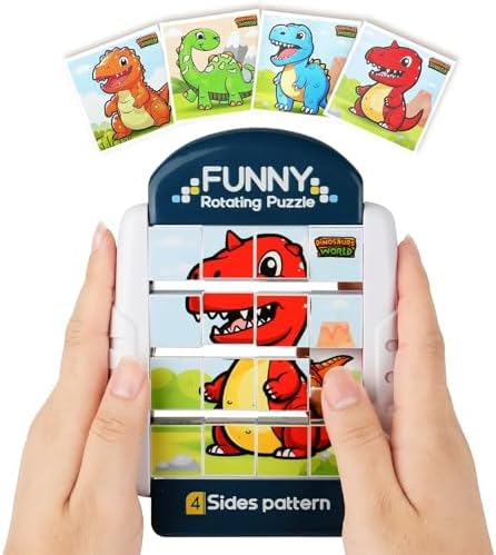 Felly Juguetes Rompecabezas Giratorio 4 en 1 para Preescolar, Jue...