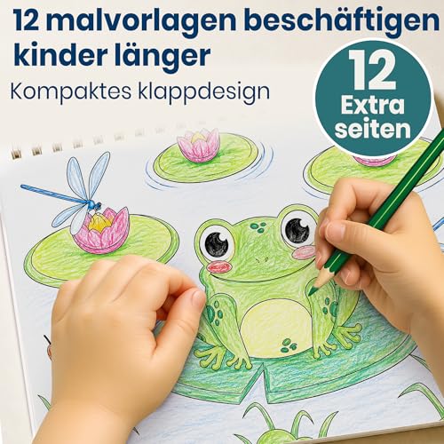 QUOKKA Stickerbuch für Kinder 3-5 Jahre Realistische Tiere – Kleinkind-Aktivitätsbuch, Mal- und Sticker-Kreativbuch mit 500+ Stickern… – Ansicht 6