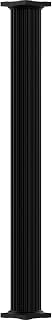 AFCO EA0609ANFSGTUTU 6" x 9' Endura-Aluminum Column, Round Shaft (Load-Bearing 20,000 lbs), Non-Tapered, Fluted, Textured Black Finish w/ Capital & Base