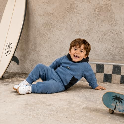 Image of Volcom Infant Toddler Baby Boys Joggers Set - 2 Piece Fleece Pullover Hoodie and Jogger Pants Activewear Set (Sizes: 12M-7)