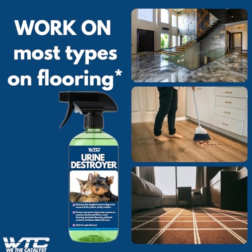 Image of WTC Urine Destroyer Plus Dog, 500 ml, Enzymatic Formula, Quick Action-Cleans,Deodorizes, Disinfects & Home,Pet Areas,Garden & Doctor clinics | Dog Potty and Pee Area Cleaner | Urine Odour Remover