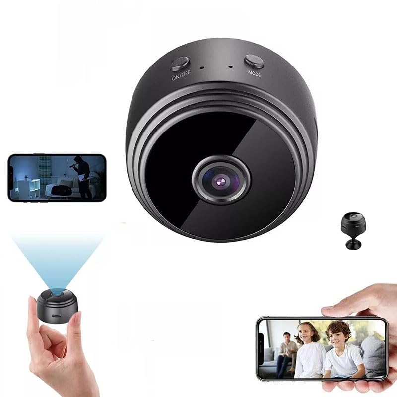 BSLVWG Mini Cámara espía, Mini WiFi de Alta definición 1080p cámara espía Oculta, con visión Nocturna y Detector, Cámara de vigilancia, Seguridad Infantil, inalámbrica, Oculta, nterior/Exterior