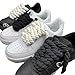 HEHUAtech 1 Pairs Thick Rope Shoe Laces For Sneakers, 8mm Chunky Fat Shoelaces Twisted Laces, Solid Colors Shoestrings (Black, 47 Inch(120cm))
