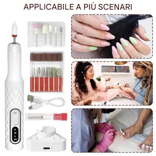 Perceuse électrique pour ongles outil de manucure avec 3 vitesses réglables