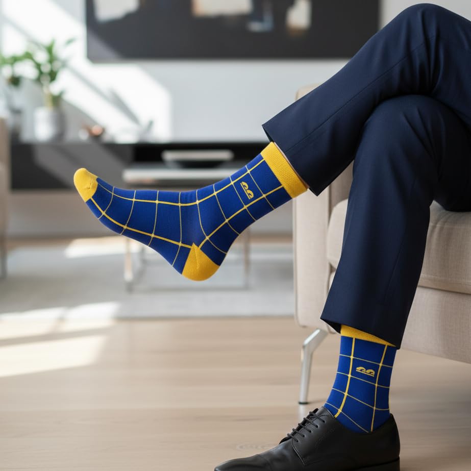 Image of The Sock Street Bamboo Crew Socks for Men Combo | Full Calf Length Premium Bamboo | Odour-Free, Breathable & Durable | Cushioned Base & Anti-bacterial | 3X Softer than Cotton Socks | Pack of 3
