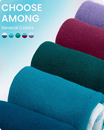 Outdoormaster Ski Socks, 2-Pair Pack Skiing And Snowboarding Thermal Socks For Women With Over The Calf Design W/Non-Slip Cuff, Mountain Patterns - Henna, Medium #TOP4