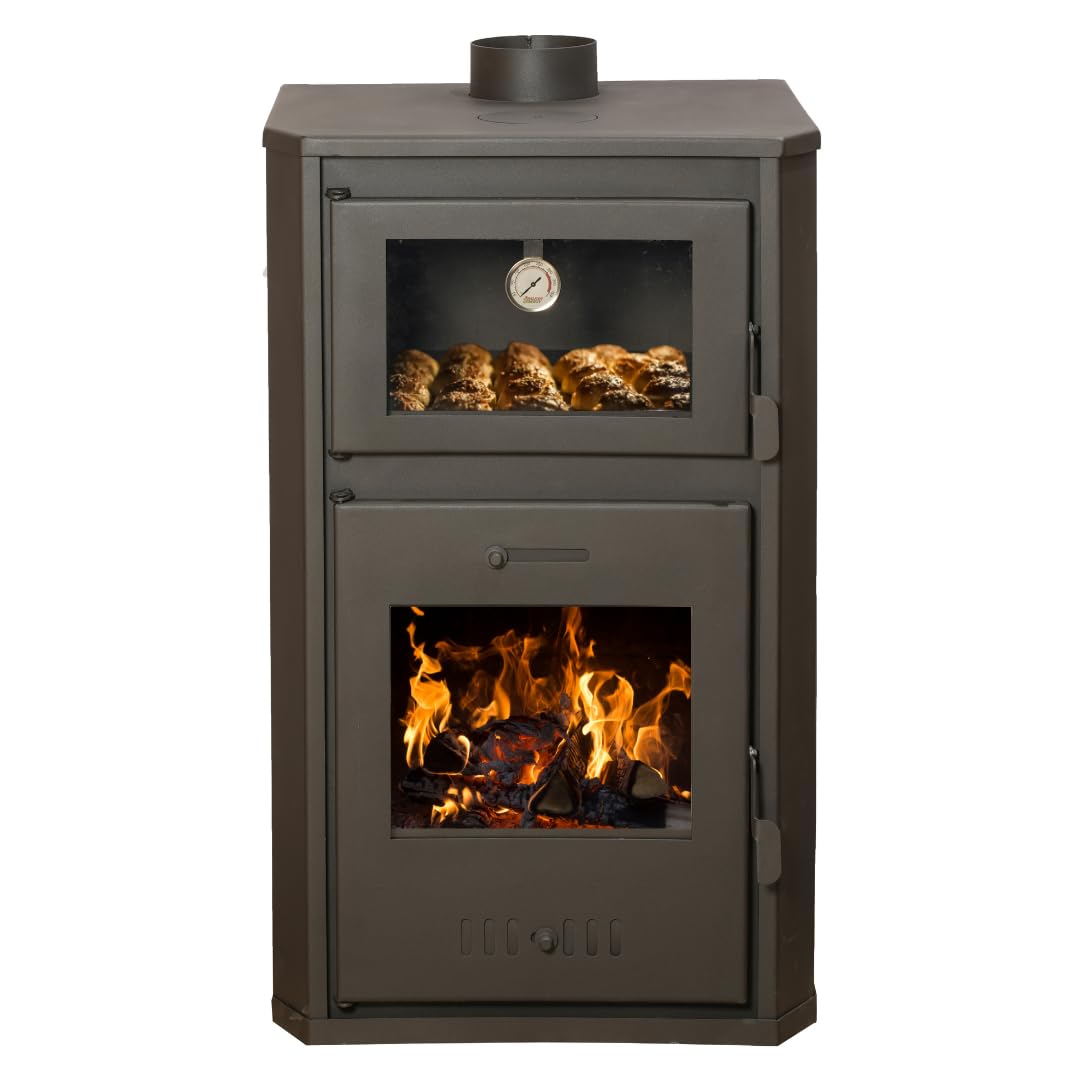 Poêle à Bois avec Four pour système de Chauffage Central BALKAN ENERGY Rosana 15.26kW - 25.5kW